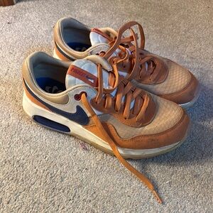 Nike Orange and Tan Sneakers Air max